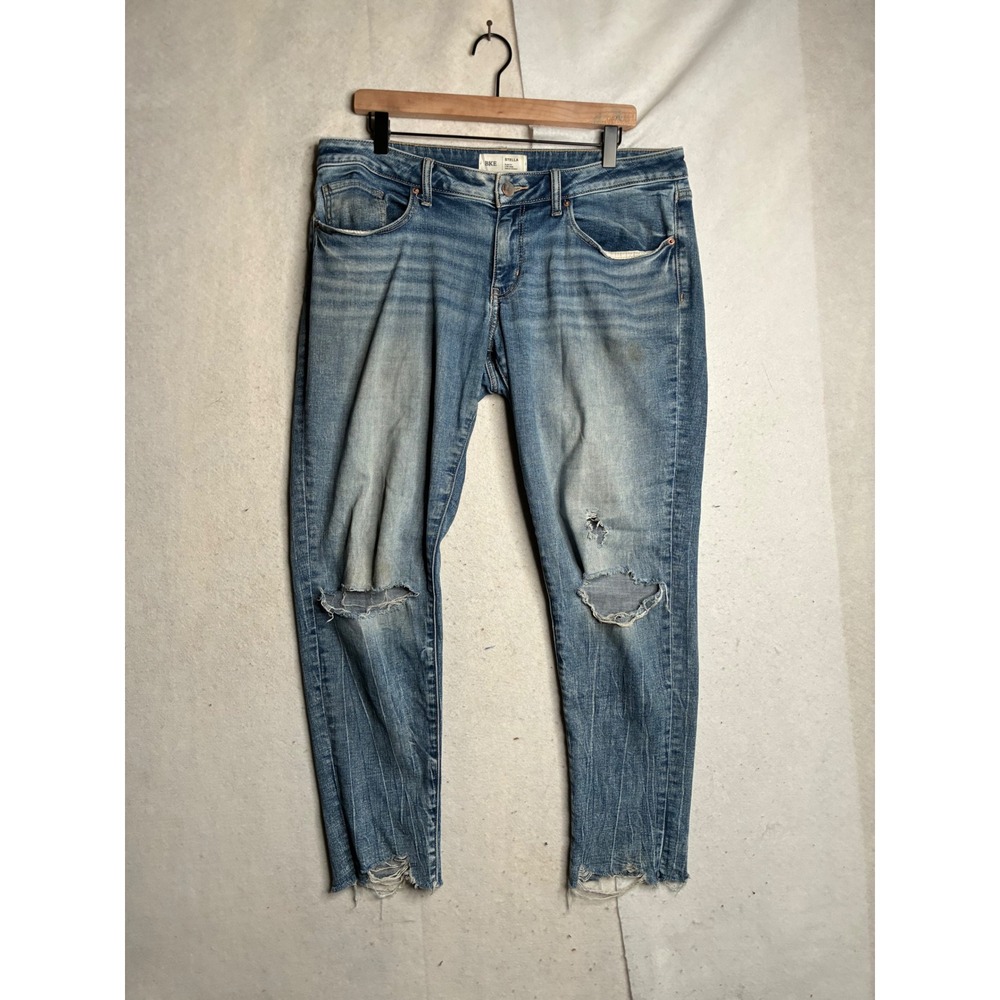 BKE Women’s Skinny Jeans - Light Blue Distressed